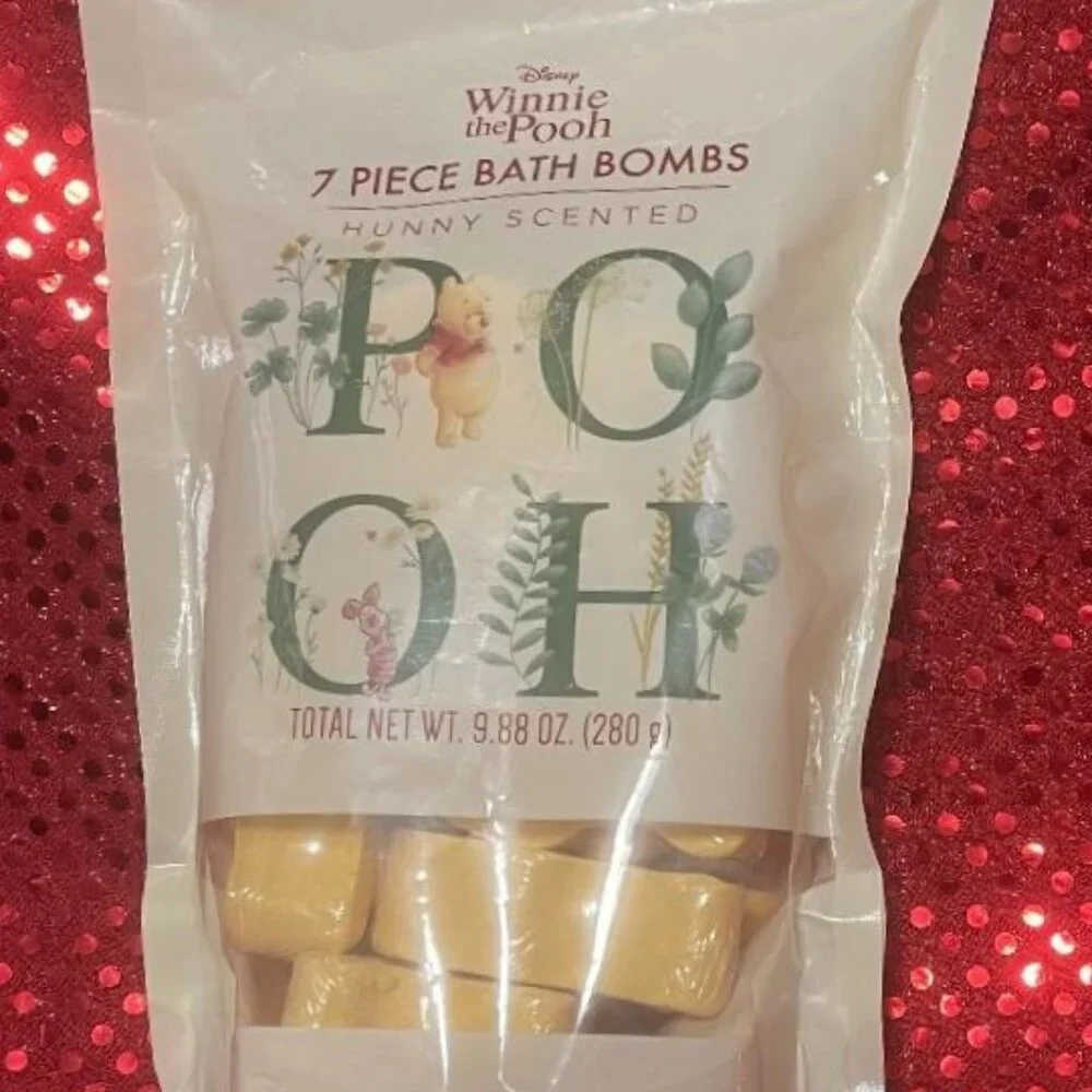 NEW DISNEY WINNIE THE POOH 7 PACK HUNNY SCENTED BATH BOMBS ~THESE SMELL AMAZING!